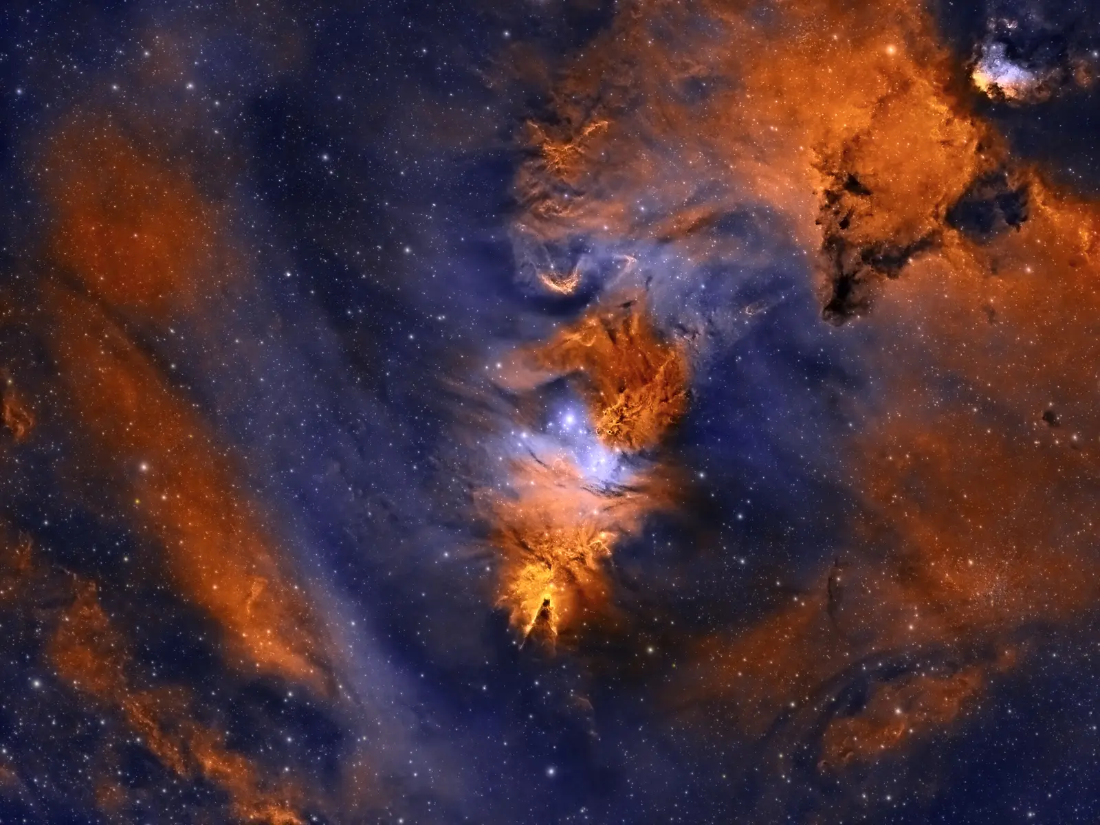 Cone Nebula and Fox Fur region — deep-sky image